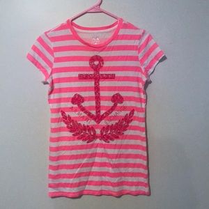 Pink stripe tee
